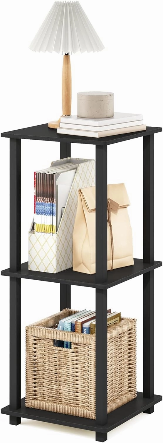 Furinno Simplistic Set of 2 End Table, Americano/Black