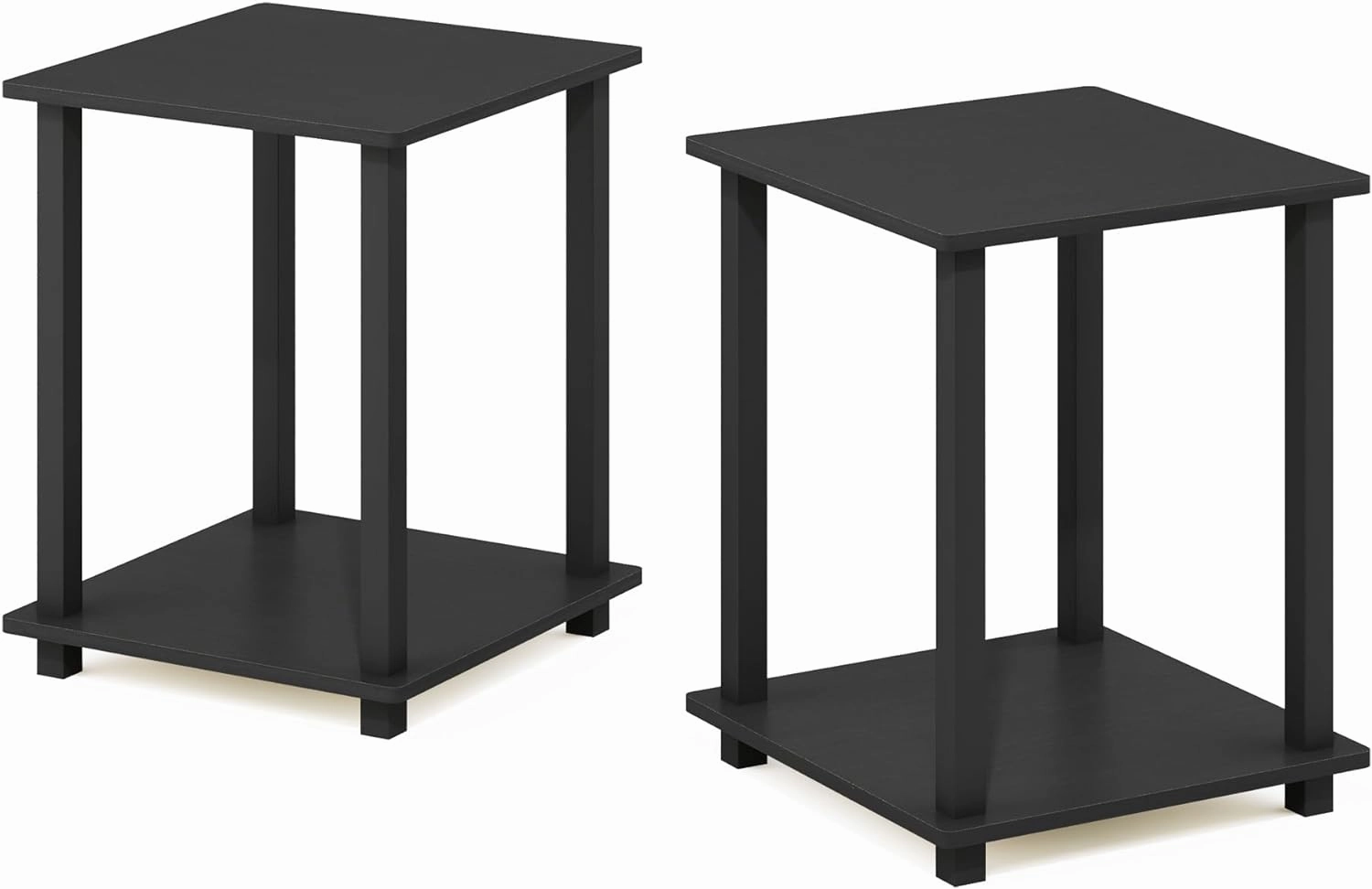 Furinno Simplistic Set of 2 End Table, Americano/Black