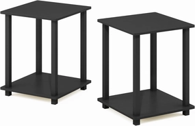 Furinno Simplistic Set of 2 End Table, Americano/Black