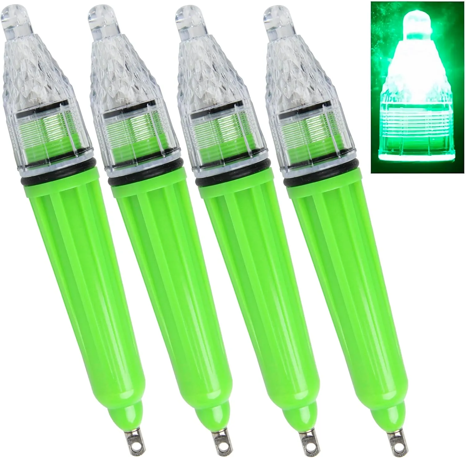 FUSIGO Underwater Fishing Light LED Deep Drop Fishing Light Waterproof Blinking Light Attractants Fishing Lamp Tools for Attracting Bait Lures 4.7in 6.7in