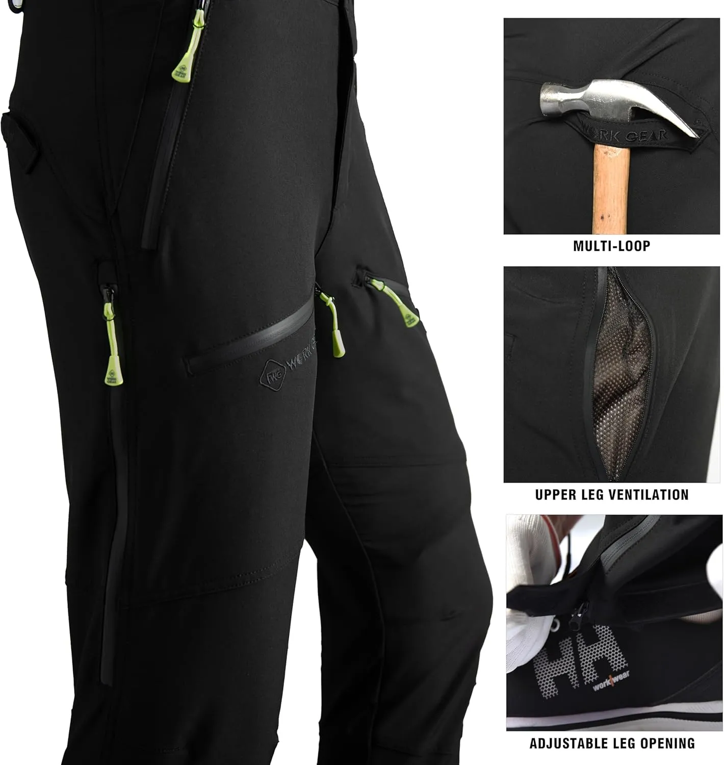FWG Men's Hiking Pants - Durable Fishing & Work Pants, Ventilated, Multiple Pockets, Design for Outdoors