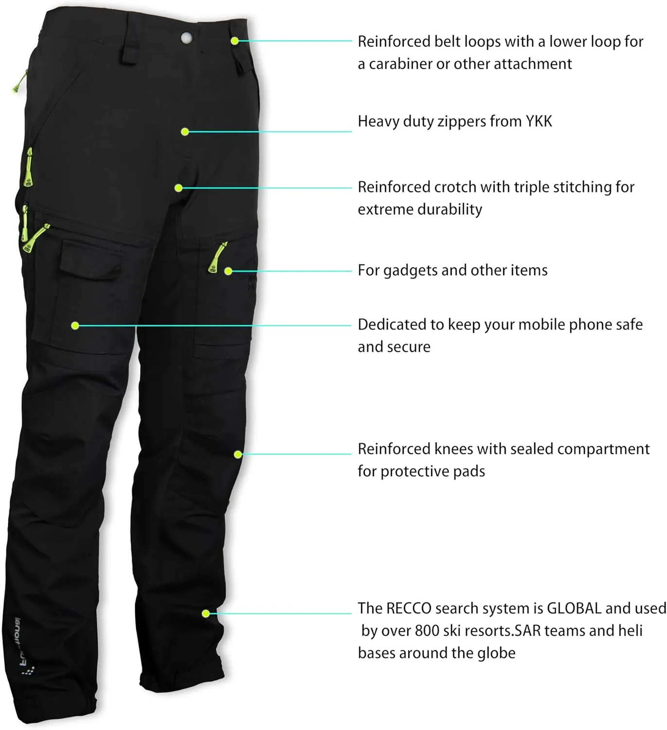 FWG Men's Hiking Pants - Durable Fishing & Work Pants, Ventilated, Multiple Pockets, Design for Outdoors