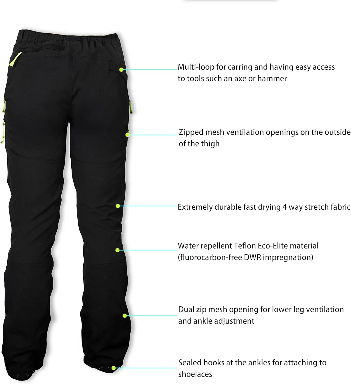 FWG Men's Hiking Pants - Durable Fishing & Work Pants, Ventilated, Multiple Pockets, Design for Outdoors