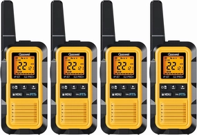 G2Pro  IP67 Waterproof Floating Walkie Talkies with Double PTT, FM Radio, SOS & NOAA Weather Alerts, 2W Long Range Two-Way Radios for Adults, VOX Enabled, Rechargeable Lithium Battery (4 Pack)