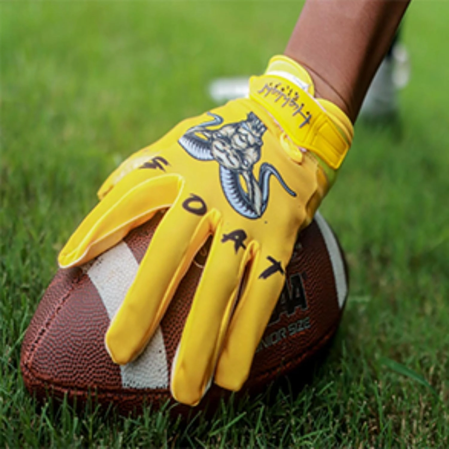 G.O.A.T. You Got Mossed - Ultra Grip Football Gloves - Superior Grip, Breathable Design, for All Weather Conditions