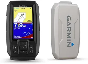 Garmin Striker Plus 4 with Dual-Beam Transducer and Protective Cover, 4.3" LED Display, 1.1 lbs, Fishfinder, Plus 4 Model