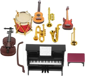 Garneck 1 Set Miniature Musical Instrument Model Realistic Dollhouse Decor for Music Vintage Design Accessories for Mini House Landscaping Creative and Lifelike Decoration
