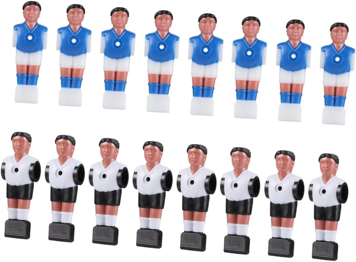 Garneck Foosball Men Replacement Set - 16 Pcs Foosball Replacement Players for Table Soccer - Durable Foosball Parts for Enhanced Gameplay and Easy Replacement