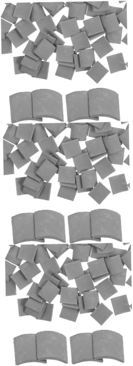 GARVALON 3sets Gray Model Bricks Miniature Roof Tiles Lifelike Mini House Decoration DIY Mini Bricks for Garden 70pcs*3