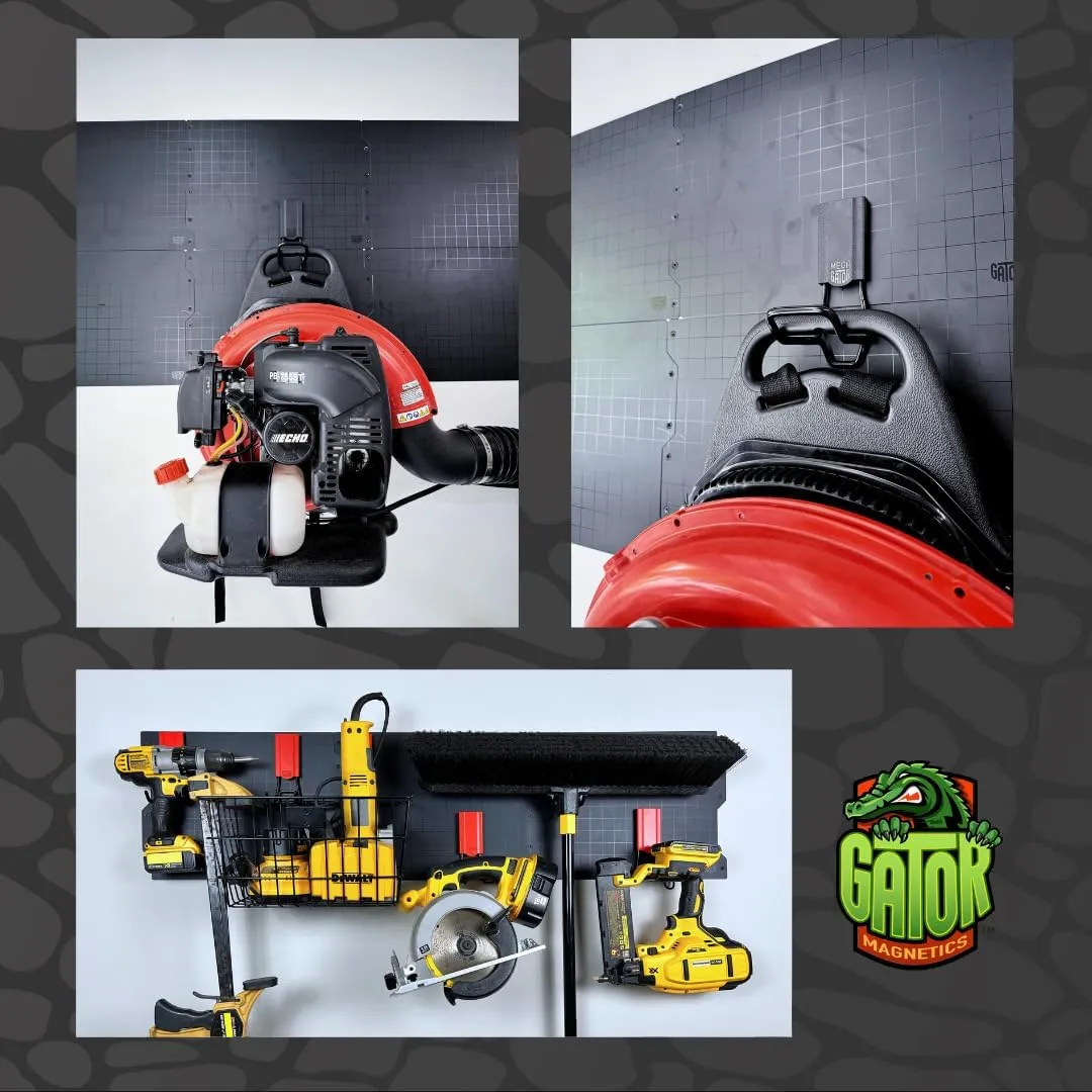 GATOR MAGNETICS MEGA 4.5" Open Hook 3 Pack - Magnetic Heavy Duty Garage Hooks with 45 lb Hold for Steel Surfaces - Garage Organization for Tools, Ladders, Weed Eaters, and More