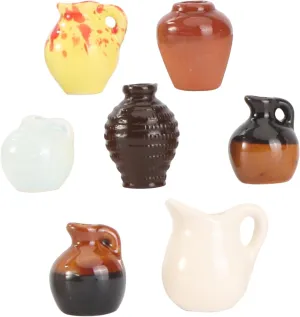 Gatuida 7Pcs Miniature Vase Random Color Adornments Cute Micro Landscape Props for Dollhouse Decor Exquisite Mini House Accents for Photography and Decoration