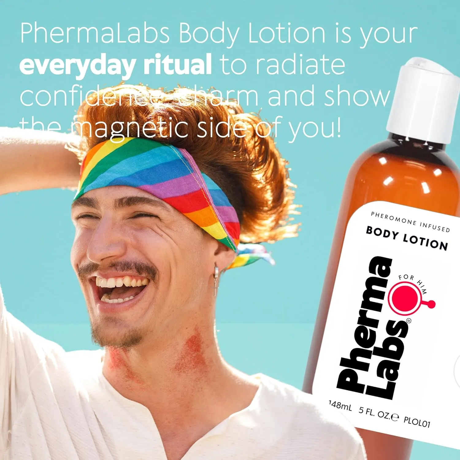 Gay Pheromone Body Lotion for Men, 5 Fl Oz (5 Fl Oz, All Day Scent)