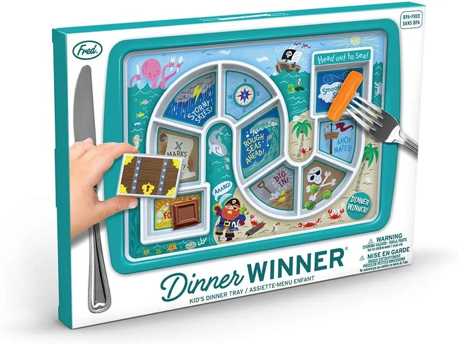 Genuine Fred DINNER WINNER Kids' Dinner Tray, Pirate
