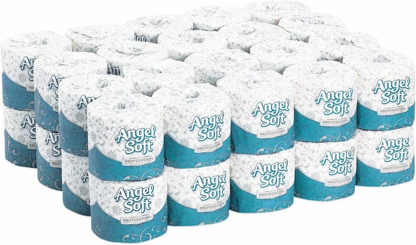 Georgia-Pacific Angel Soft Professional Series Premium 2-Ply Embossed Toilet Paper, 16840, 450 Sheets Per Roll, 40 Rolls Per Case, White