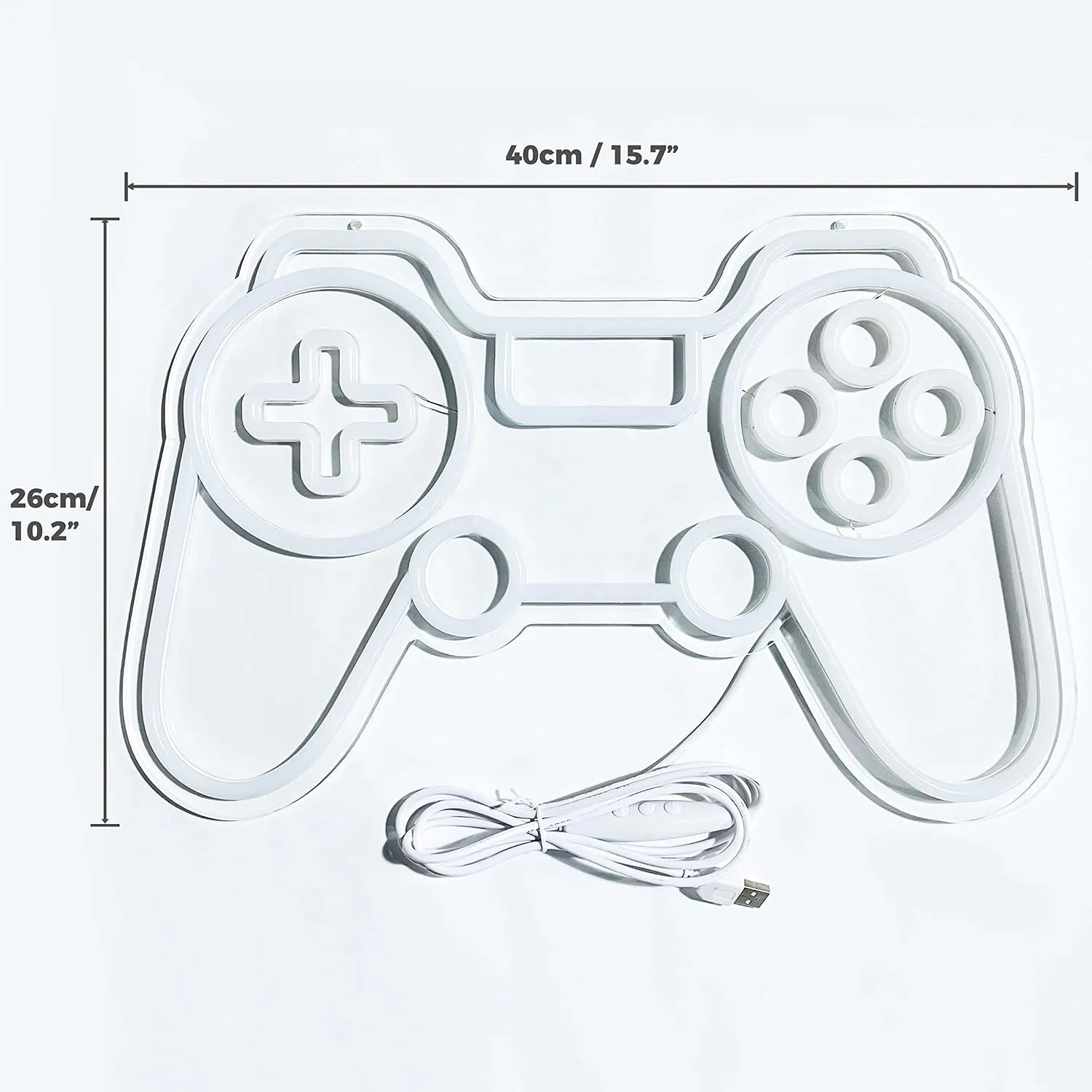 GGK Game Controller Neon Sign for Gamer Room Decor Gamer Gifts for Teen Boys Room Decor Upgraded Gaming Lights Game Console Neon Light Game Room Sign for Bedroom Wall Decor (Gamepad)
