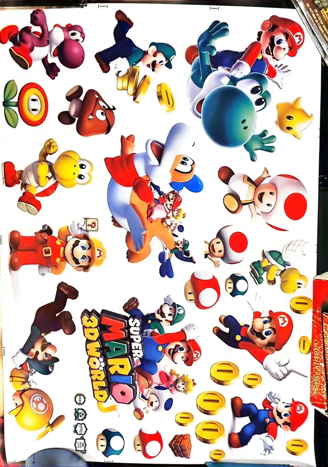 Giant Mario Luigi Yoshi and Turtle Koopa Troopa Stickers Size 60 x 90 cm Wall Decoration Bedroom Living Room Hallway