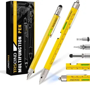 Gifts for Men Dad Husband, Anniversary Birthday Gifts Idea for Him Man Adults, 10 in 1 Multitool 2pc Pen Set,Tool Gifts for Handyman Boyfriend Grandpa, Cool Gadgets Stuff
