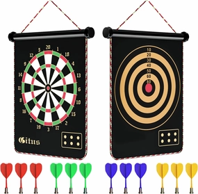 Gitus Magnetic Dart Board Indoor Outdoor Games for Kids with 12 Darts, Gifts for Teenage Boys Teen Boys Gifts Ideas Toys Gifts for 8 9 10 11 12 13 Year Old Boys Game Room Decor
