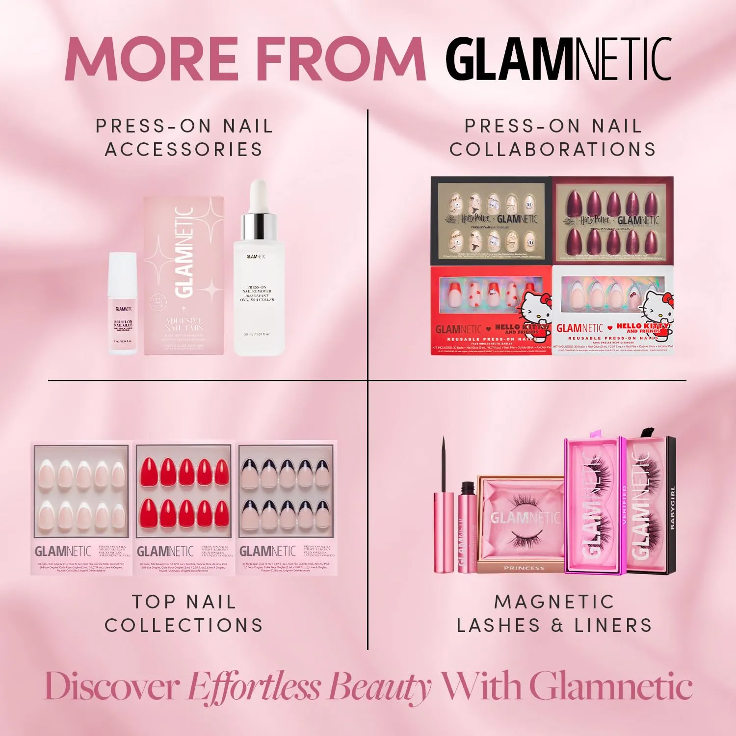 Glamnetic Press On Nails - Fiery Red | Opaque Bright Red Short Almond Fake Nails, Reusable | 15 Sizes - 30 Nail Kit