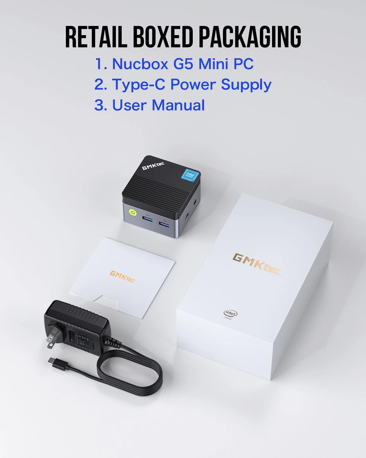 GMKtec Mini PC N97 Preinstalled Windows 11 Pro, G5 Micro Desktop Computer, 12th Gen Intel Alder Lake N97 (up to 3.60GHz) 12GB DDR5 256GB Hard Drive for Business, School, Office
