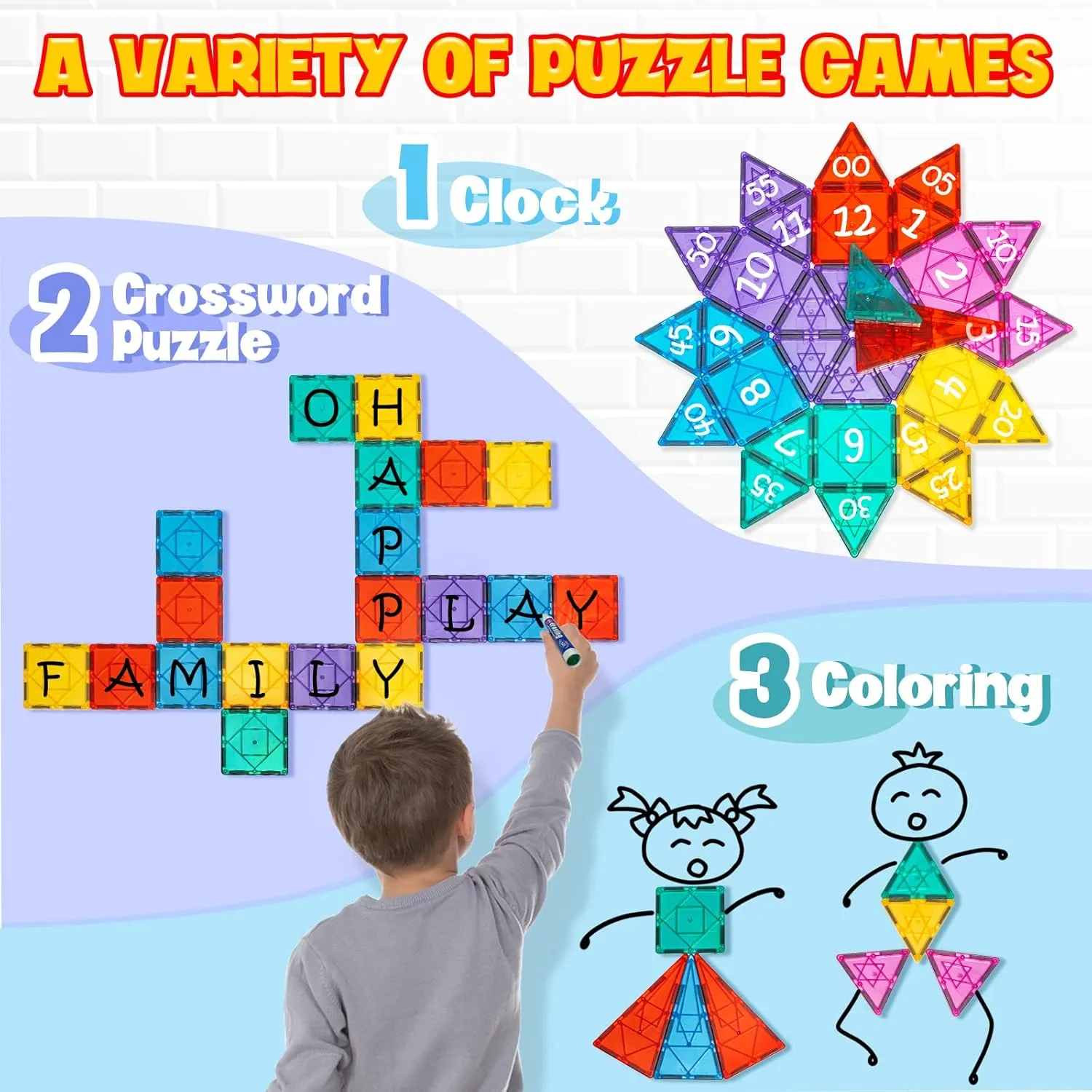 GobiDex Magnetic Tiles STEM Building Toys for 3  Years Old Boys and Girls Preschool Classroom Must Haves Blocks Game