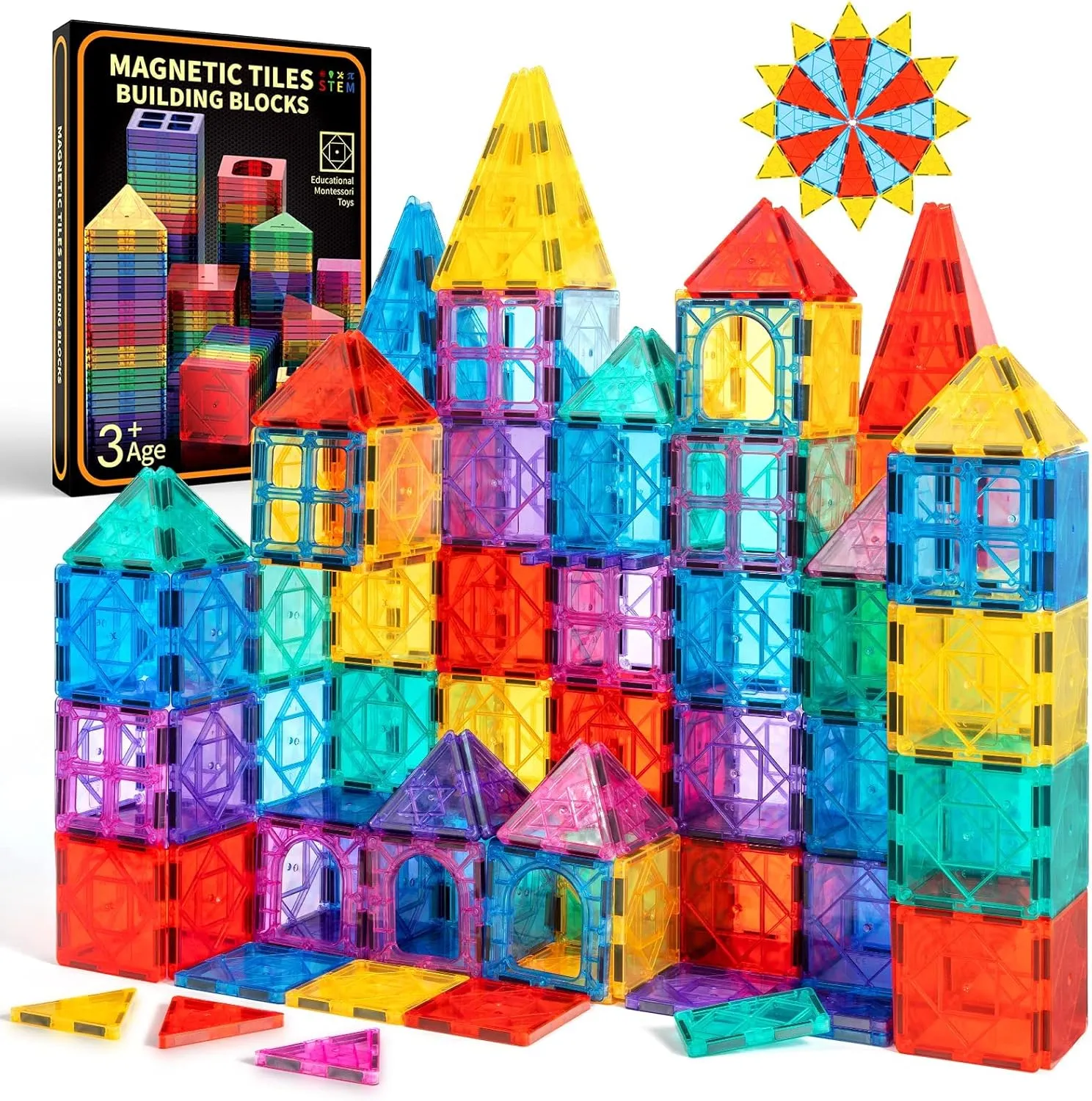 GobiDex Magnetic Tiles STEM Building Toys for 3  Years Old Boys and Girls Preschool Classroom Must Haves Blocks Game