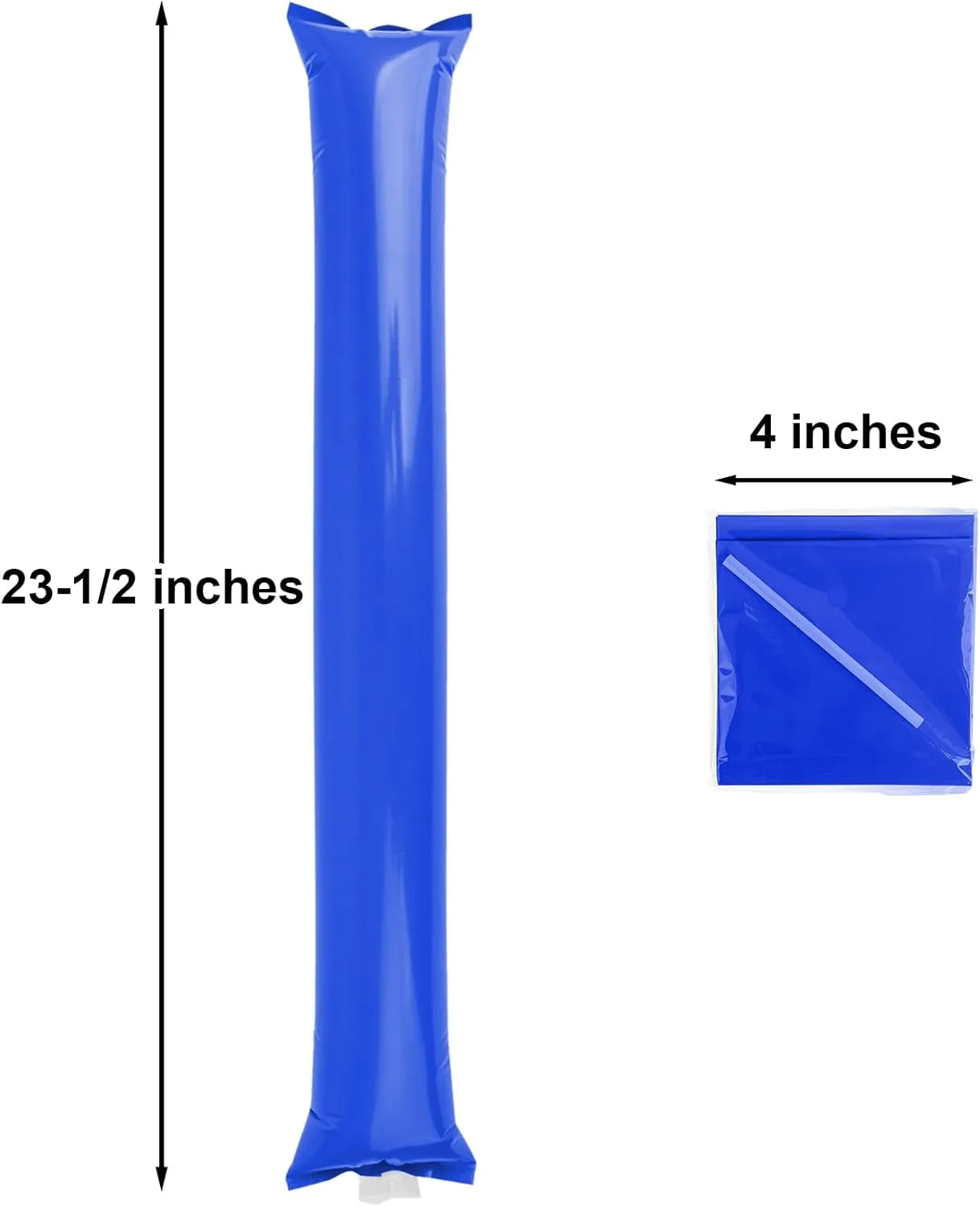 GOGO 100 PCS Cheer Sticks Inflatable Bam Bam Spirit Stick, Cheerleading Noisemakers for Sport Game