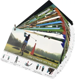 Golf Reference Cards - Essential Golf Rules & Tips | Waterproof, Durable, Compact Design for Golfers | Perfect for Beginners & Pros | Improve Your Game Instantly