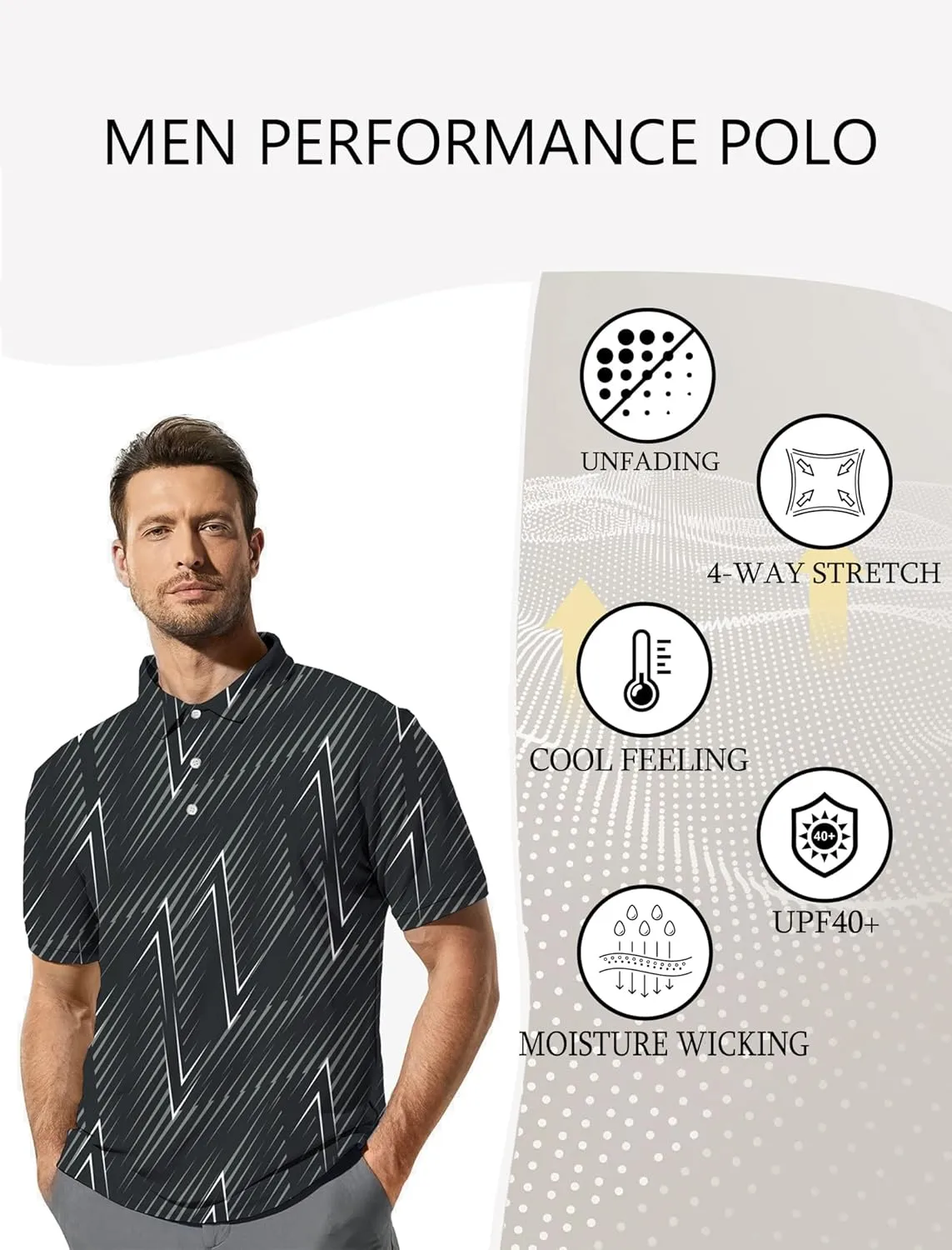 Golf Shirts for Men Funny: Hawaiian Golf Polo Shirt Dry Fit