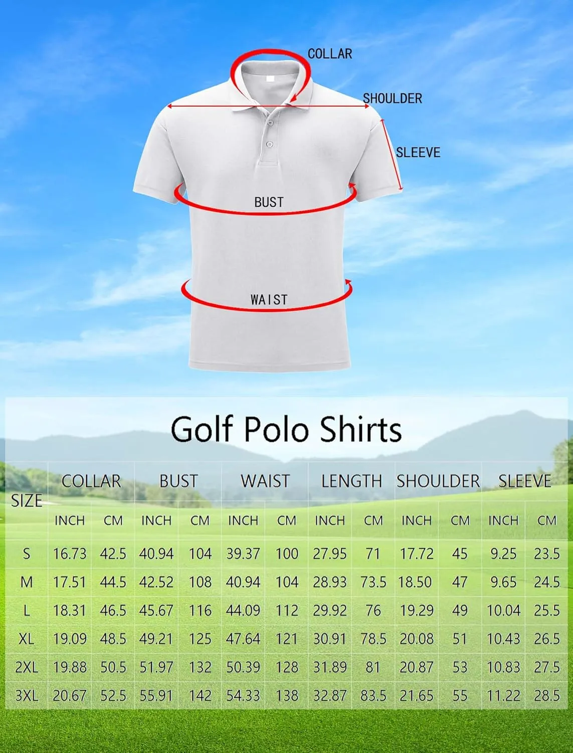 Golf Shirts for Men Funny: Hawaiian Golf Polo Shirt Dry Fit