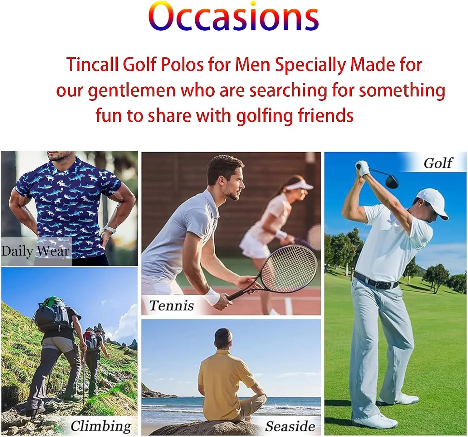 Golf Shirts for Men,Dry Fit Athletic Short Sleeve Polo Shirts,Performance 4 Way Stretch Golf Polos with UPF 50