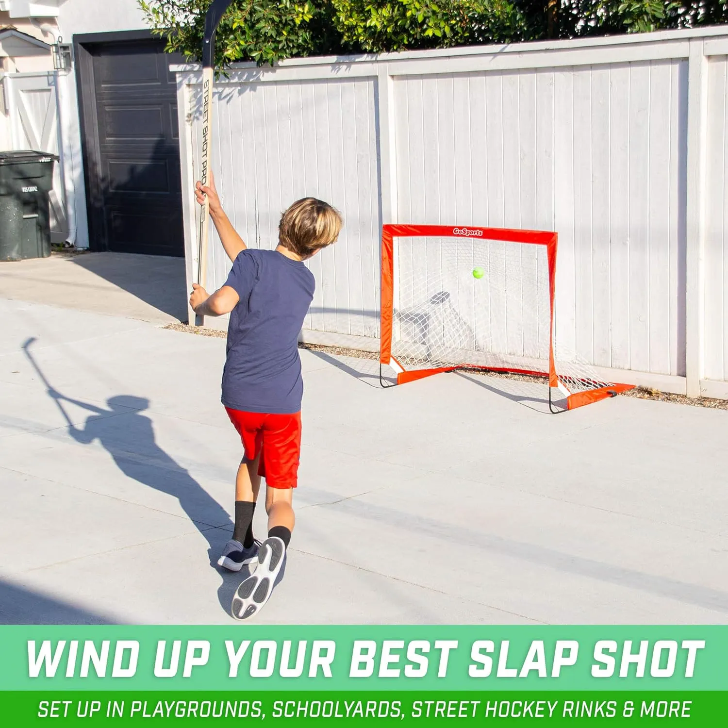 GoSports Street Hockey, Choose Between Street Hockey Goal Set with Sticks, or Street Hockey Sticks (2 Pack)