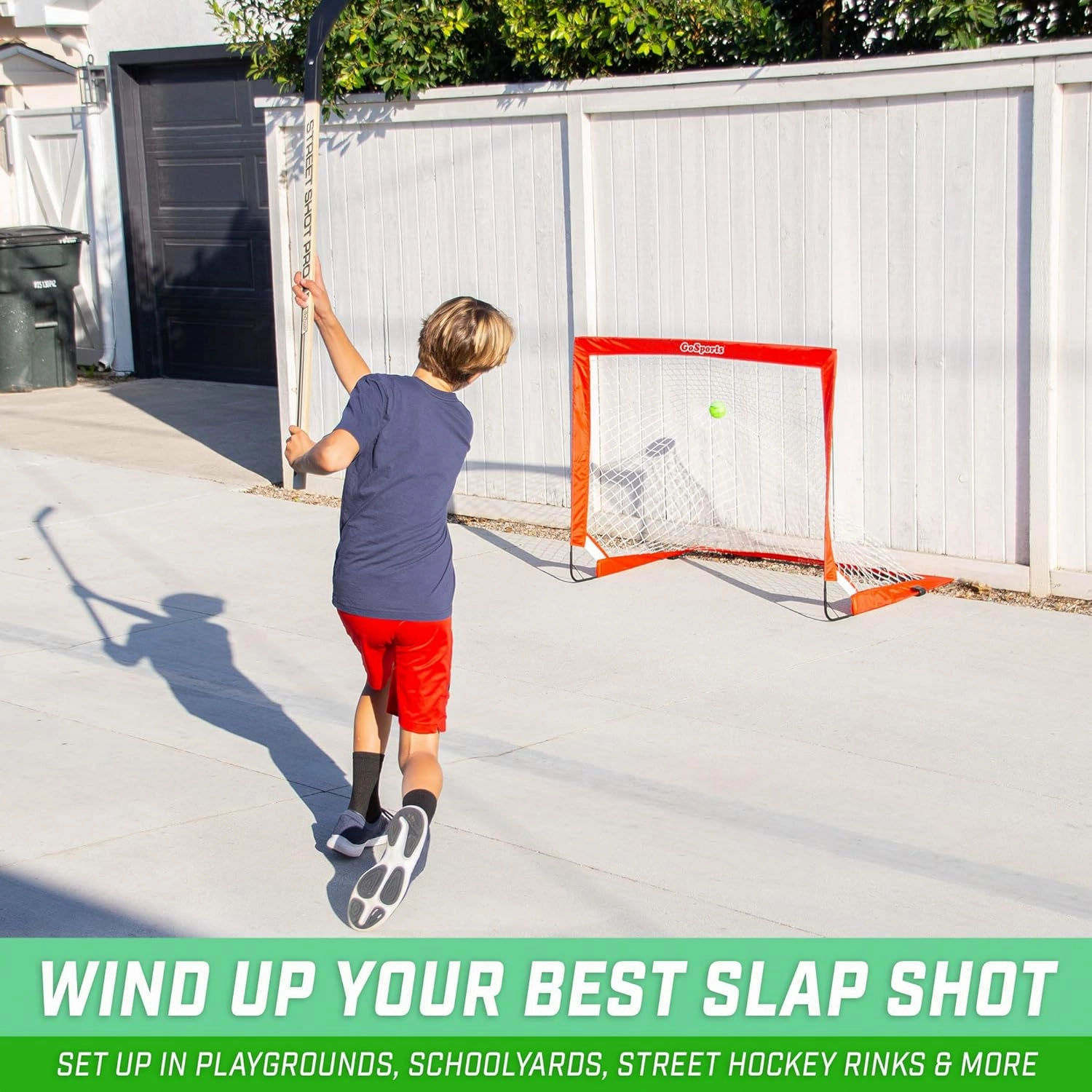 GoSports Street Hockey, Choose Between Street Hockey Goal Set with Sticks, or Street Hockey Sticks (2 Pack)