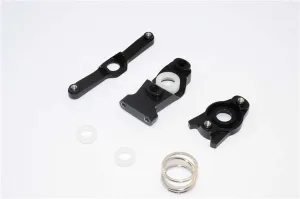 GPM For Traxxas 1/16 Mini E-Revo, Mini Slash, Mini Summit Upgrade Parts Aluminum Steering Assembly - 3Pcs Set Black
