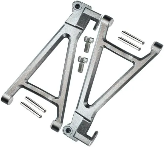 GPM For Traxxas 1/16 Mini E-Revo/Mini Summit Upgrade Parts Aluminum Rear Lower Arm - 1Pr Set Gray Silver