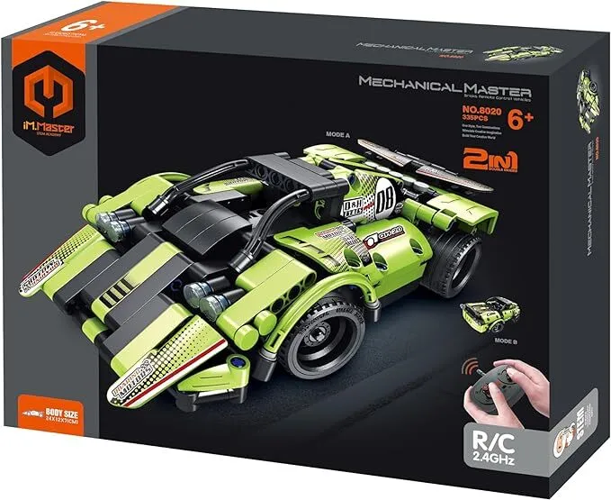 Green Race Car RC: 2-in-1