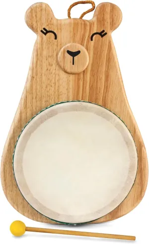 Green Tones/Award-Winning Momma Bear Drum with Mallet, Multicolor, Model:3718