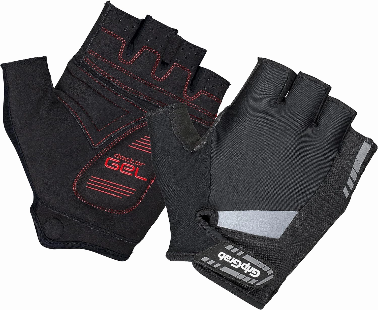 GripGrab SuperGel Padded Half Finger Road Riding Summer Cycling Gloves Bicycle Gloves Biking Gloves for Men Fingerless Cycle Mitts
