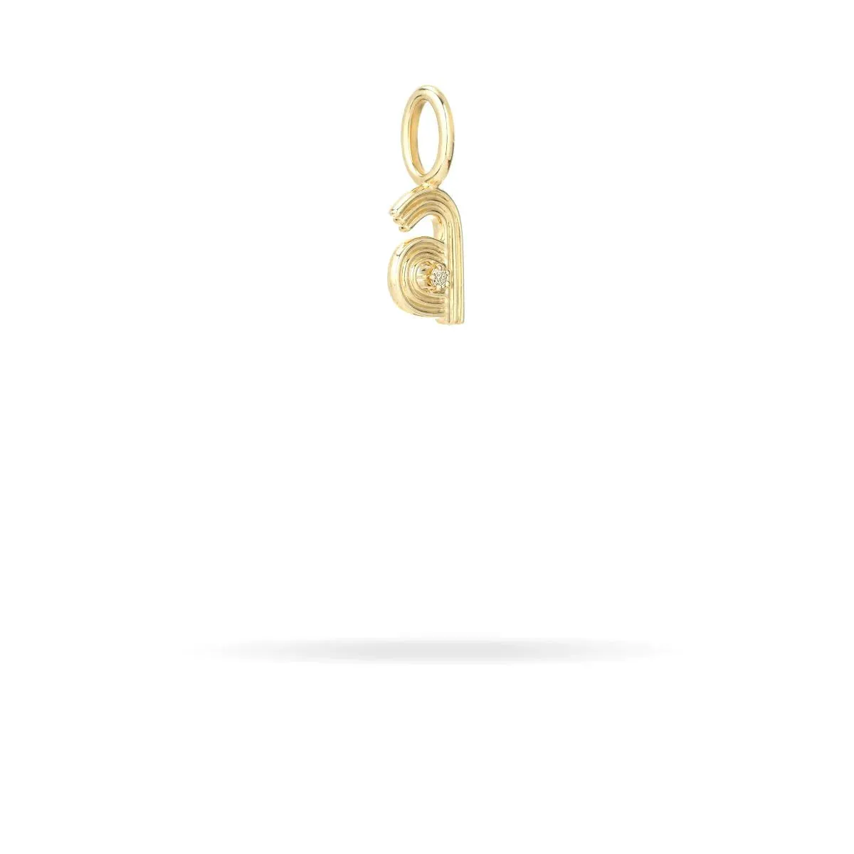 Groovy Diamond Initial Mini Bead Charm