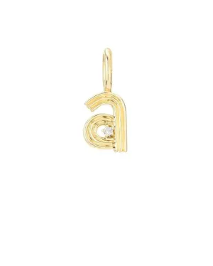 Groovy Diamond Initial Mini Bead Charm