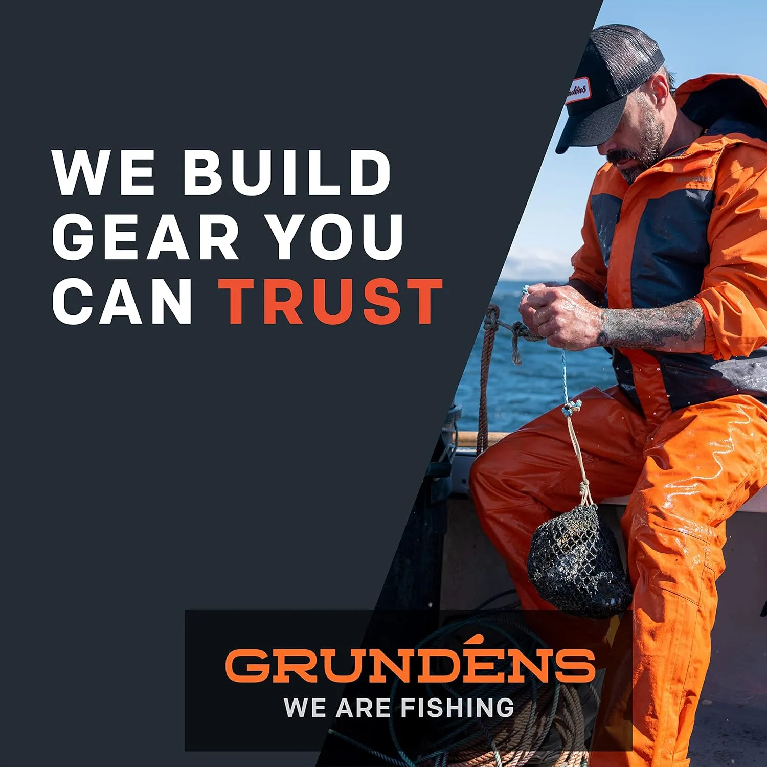Grundens Men's Full Share Anorak | Durable, Breathable and Waterproof Rain Jacket Designed for Rugged, Heavy-Duty Performance