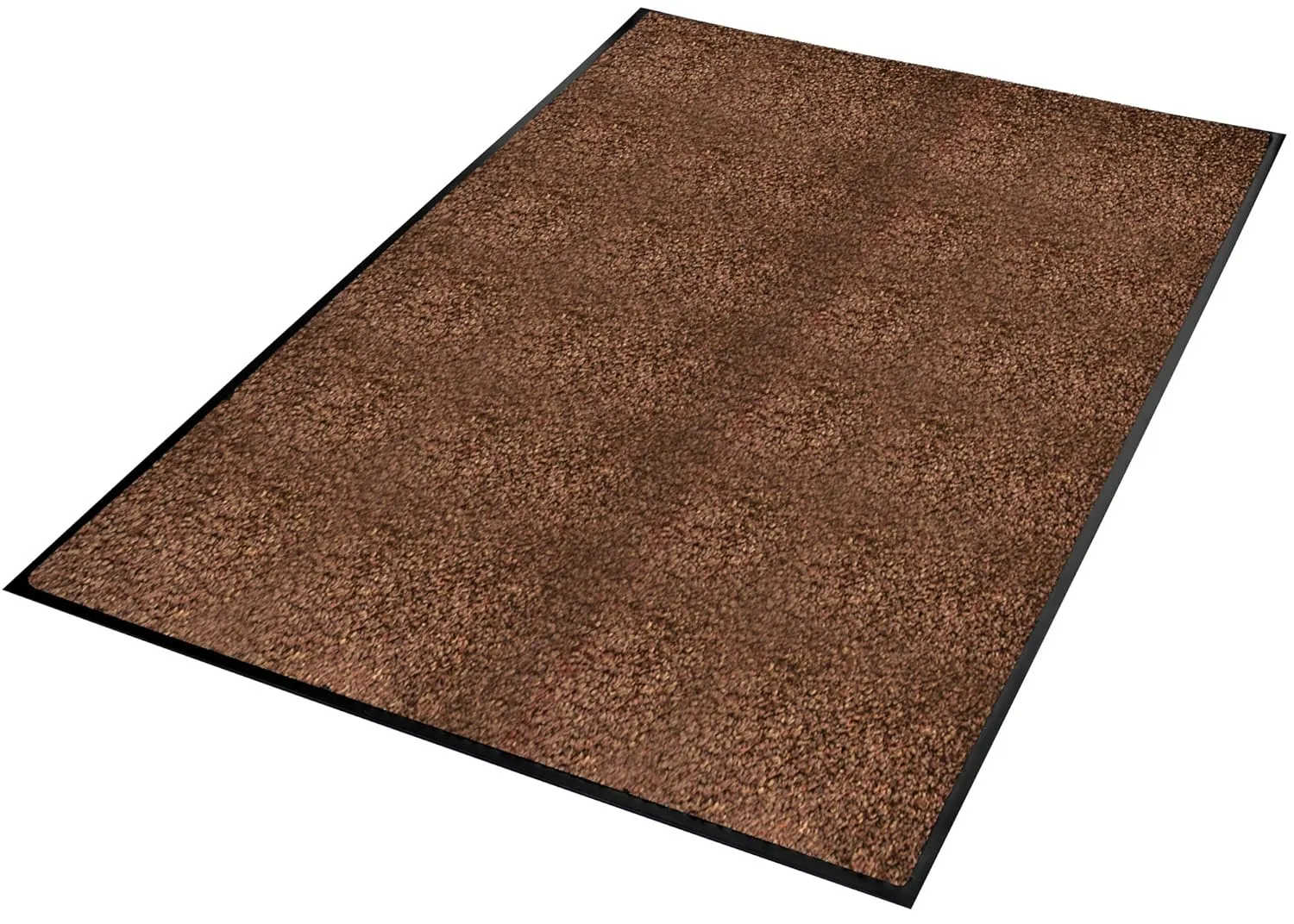Guardian Platinum Series Indoor Wiper Floor Mat, Rubber with Nylon Carpet, 2'x2', Brown
