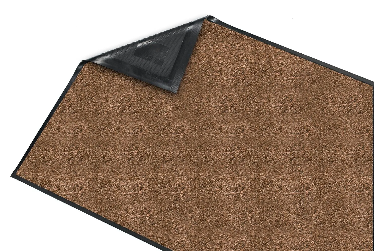 Guardian Platinum Series Indoor Wiper Floor Mat, Rubber with Nylon Carpet, 2'x2', Brown