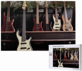 Guitar Bass Music Musical Instruments Jigsaw Puzzle 1000 Pieces for Adults Personalized Wooden Puzzle Gifts Modern Home Decor Wall Art for Family Wedding Friend