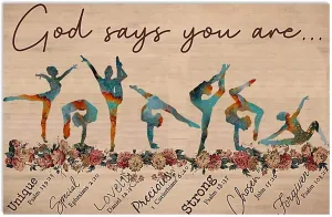 Gymnastics God Says You are Poster Wooden Puzzles - 500 Pieces Educational Decompression Jigsaw Puzzle Adults Kids Toys Gift Bar Cafe Home Wall Decor