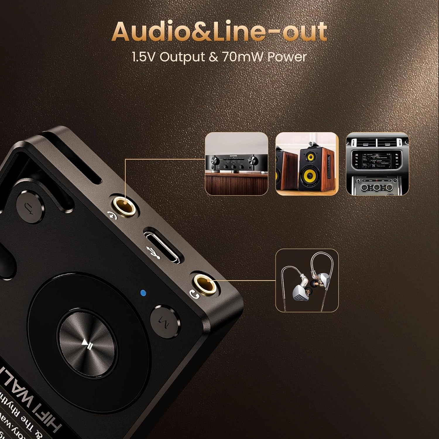 H2-128GB MP3 Player Bluetooth 5.2 Hi Res Music Player Flac Digital DSD Lossless Audio Player High Resolution Portable DAP Player, Two-Way Bluetooth, 128GB SD Card Expandable Memory