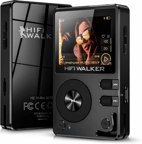H2-128GB MP3 Player Bluetooth 5.2 Hi Res Music Player Flac Digital DSD Lossless Audio Player High Resolution Portable DAP Player, Two-Way Bluetooth, 128GB SD Card Expandable Memory