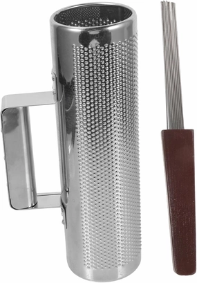 HANABASS 1 Set Metal Guiro Instrument for Educational Percussion Shaker with Scraper Sound Enhances Hand Eye Coordination and Artistic Development Music for Early Learning