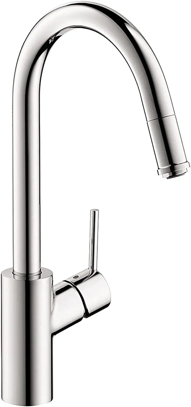 hansgrohe Talis S² Chrome High Arc Kitchen Faucet, Kitchen Faucets with Pull Down Sprayer, Faucet for Kitchen Sink, Magnetic Docking Spray Head, Chrome 14872001