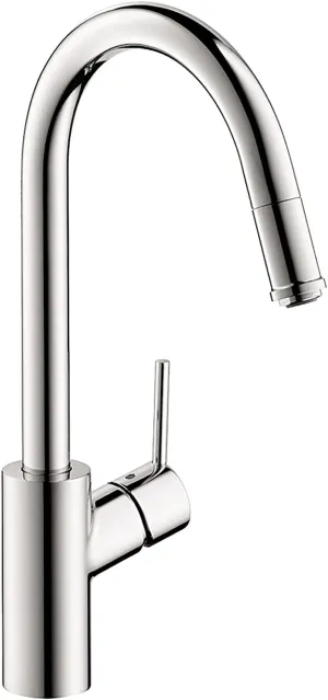 hansgrohe Talis S² Chrome High Arc Kitchen Faucet, Kitchen Faucets with Pull Down Sprayer, Faucet for Kitchen Sink, Magnetic Docking Spray Head, Chrome 14872001